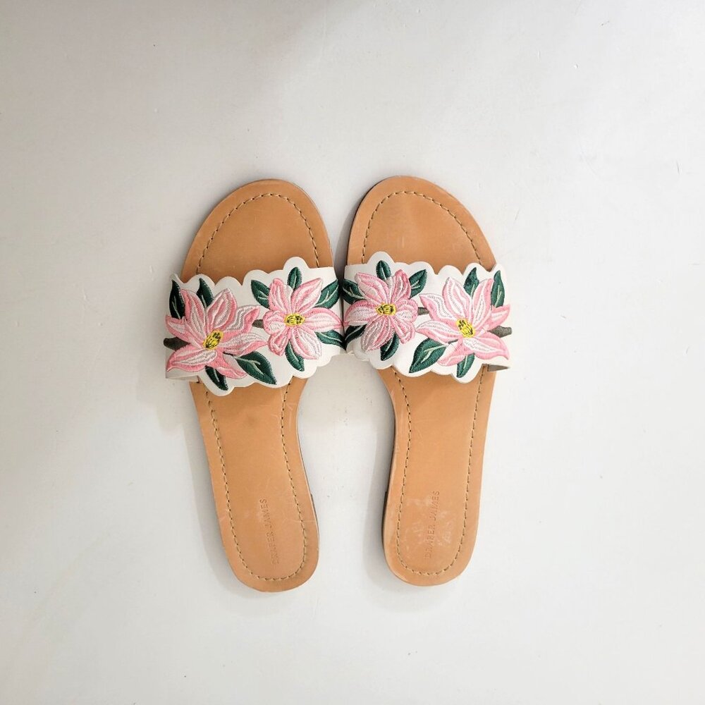 Draper James Floral Embroidered Slip-On Sandals Size 9 - Picture 2 of 8